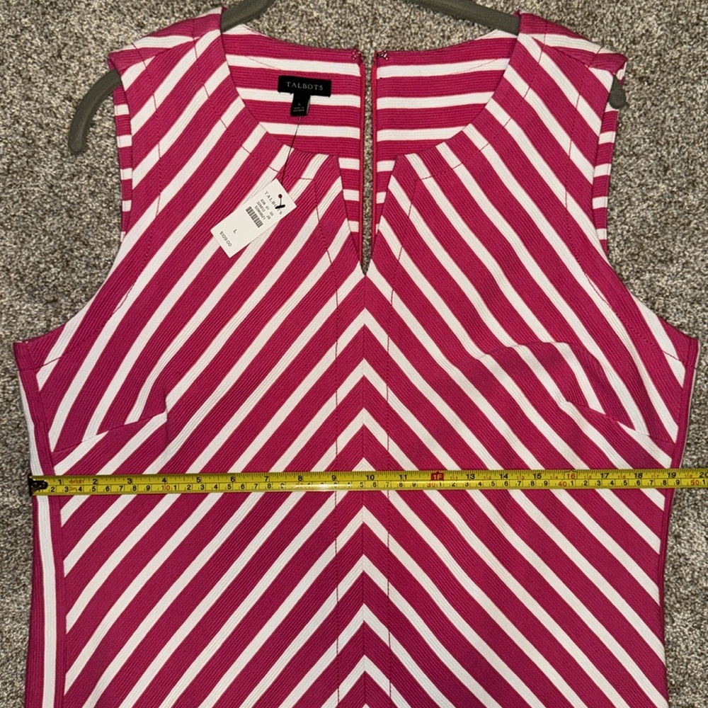 Talbots Pink and White Striped Dress - Picture 8 of 10